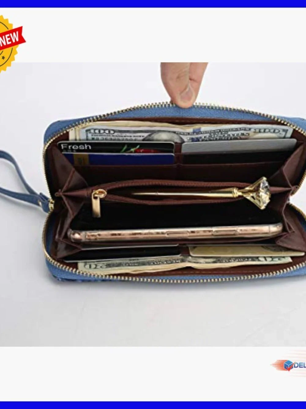 Large Vegan Leather Hobo Bag with Wristlet Wallet Set for Women